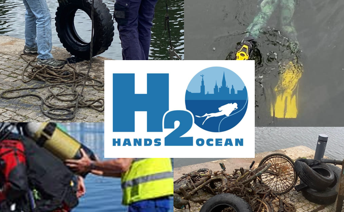H2O-Hands2Ocean, bilder på dykning och upplockat skräp